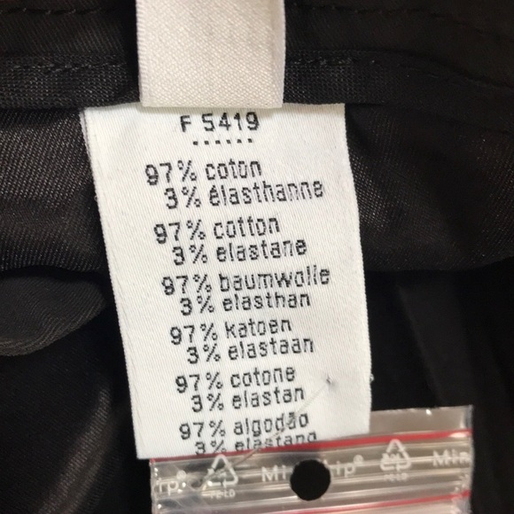 NWT! LACOSTE Size 0 black slim fit twill pants - Picture 5 of 8